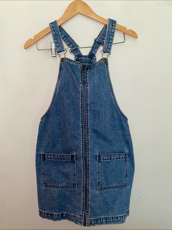 wild fable Dresses & Skirts - wild fable Light Blue Denim Pinafore Dress with Front Zip